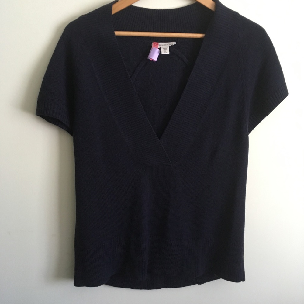 Coldwater Creek | Navy Short Sleeve Sweater Medium